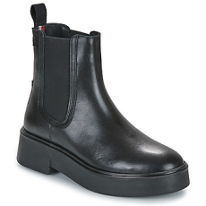 Tommy Hilfiger Csizmák MINIMAL LEATHER CHELSEA LOGOTAPE Fekete 39