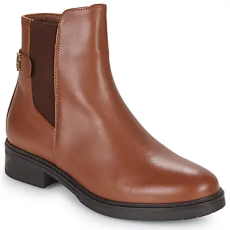 Tommy Hilfiger Csizmák TH LEATHER FLAT BOOT Barna 38
