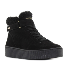 Tommy Hilfiger Faux Fur Nubuck fekete bélelt női cipő Méret:40 női cipő