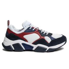 Tommy Hilfiger Férfi sportcipő, Tommy Hilfiger, Chunky Runner Sneakers, Természetes bőr, Fehér, 45 EU