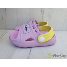 Tommy Hilfiger lila-sárga gumipapucs A165-26 gyerek papucs, mamusz