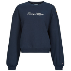 Tommy Hilfiger Pulóverek GOLD BTN SCRIPT FLEECE SWTSRT Tengerész EU S