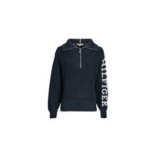 Tommy Hilfiger Pulóverek PLACED HILFIGER 1/2 ZIP SWEATER Tengerész EU S női pulóver, kardigán