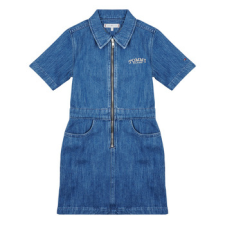 Tommy Hilfiger Rövid ruhák ZIP SS DRESS WASHED Kék 5 éves lányka ruha