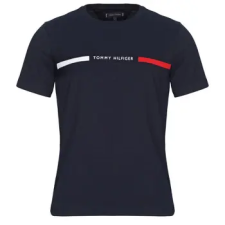 Tommy Hilfiger Rövid ujjú pólók HILFIGER CHEST INSERT TEE Tengerész EU S férfi póló
