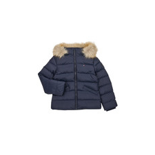 Tommy Hilfiger Steppelt kabátok ESSENTIAL DOWN FUR HOOD JACKET Tengerész 10 éves gyerek kabát, dzseki
