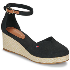 Tommy Hilfiger Szandálok / Saruk FLAG CLOSED TOE MID WEDGE ESPAD Fekete 38