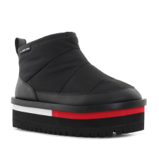 Tommy Hilfiger TJW Nylon Flatform fekete női bokacsizma Méret:40 női csizma, bakancs