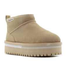 Tommy Hilfiger TJW Suede Flatform bézs bélelt női bokacsizma Méret:41
