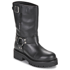 Tommy Jeans Csizmák TJW URBAN BIKER BOOT LEATHER Fekete 37