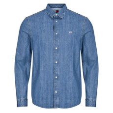 Tommy Jeans Hosszú ujjú ingek RGLR FIT SHIRT MID BLUE Kék EU L