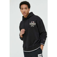  Tommy Jeans Oversized Back Print kapucnis kapucnis, fekete, 2XL férfi pulóver, kardigán