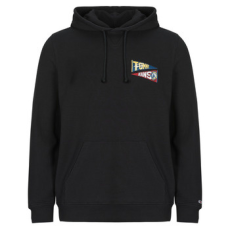 Tommy Jeans Pulóverek TJM REG UNI FLAG TIGER HOODIE Fekete EU XL