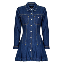 Tommy Jeans Rövid ruhák DENIM PLEATED TRUCKER DRESS Tengerész EU S női ruha