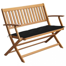  Tömör akácfa kerti pad párnával 120 cm kerti bútor