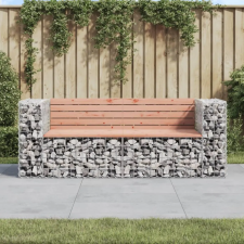  tömör duglászfenyő gabion kerti pad 184x71x65,5 cm kerti bútor