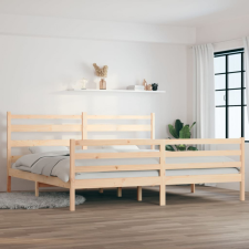 tömör fa ágykeret 200 x 200 cm ágy és ágykellék