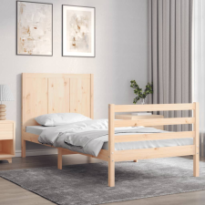 tömör fa ágykeret fejtámlával Small Single ágy és ágykellék