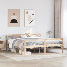  tömör fenyőfa ágy időseknek fejtámlával 200 x 200 cm ágy és ágykellék