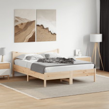 tömör fenyőfa ágy matrac nélkül 150x200 cm ágy és ágykellék