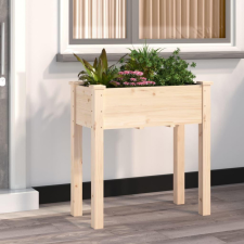 tömör fenyőfa kerti ültetőláda béléssel 71 x 37 x 76 cm kerti tárolás