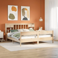  tömör fenyőfa könyvespolcos ágy matrac nélkül 180 x 200 cm ágy és ágykellék