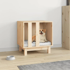  Tömör fenyőfa kutyaház 50 x 40 x 52 cm szállítóbox, fekhely kutyáknak