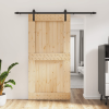 tömör fenyőfa tolóajtó fémszerelékszettel 100 x 210 cm