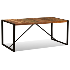  tömör újrahasznosított fa étkezőasztal 180 cm bútor