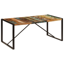  tömör újrahasznosított fa étkezőasztal 180 x 90 x 75 cm bútor