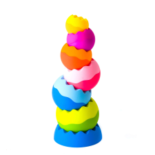 Tomy Fat Brain Toys Színes gömbök Piramis bébijáték készségfejlesztő