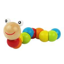 Tongcheng Szivárványos hernyó - fa játék készségfejlesztő