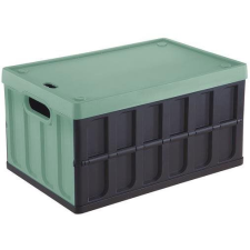 Tontarelli összecsukható szállítódoboz, 46l + fedél, fekete/zöld (8034118814) bútor