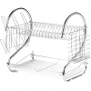 TOO KT-582 MIDI Fém Kétszintes konyhai edényszárító 25 x 52 x 38 cm - Inox (KT-582)