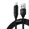 Toocki USB A - USB Type C 66W 6A kábel digitális kijelzővel 1m (TXCT-XY01)