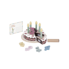 TOOKY TOY fajáték SZÜLINAPI torta szett PASZTEL színű fajáték