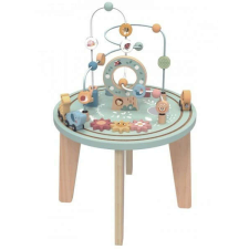 Tooky Toy Montessori Aktivity kerek asztalka, golyópályával, sínnel, állatokkal készségfejlesztő