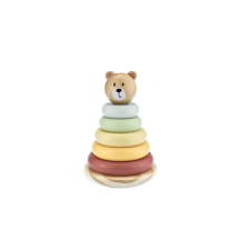  Tooky Toy Montesszori toronyépítő fa játék - Maci fajáték