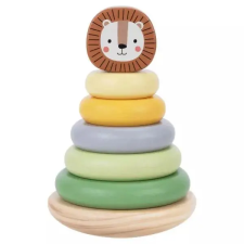 Tooky Toy : Oroszlán mintás Montessori torony barkácsolás, építés