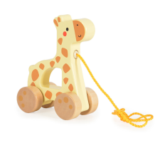  Tooky Toys Húzható fa játék - Sárga - Zsiráf fajáték