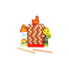Tooky Toys Ügyességi játék - Csirke-jenga - Chick Drop kreatív és készségfejlesztő
