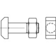 Toolcraft 106196 Kalapácsfejű csavar M10 30 mm DIN 261 Acél 25 db (106196) barkácsolás, csiszolás, rögzítés