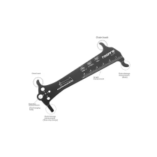 Toopre Basic TL-217 láncnyúlás mérő és lánc összehúzó szerszám, acél, fekete színű kerékpár és kerékpáros felszerelés