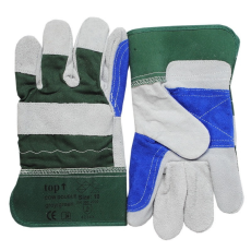  TOP COW Double marhabőr védőkesztyű, tenyerén dupla réteg, pamut kézhát