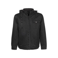 TOP ELITE Kabát bélelt, 4 külső zseb (100%pamut) TOP ELITE BERGEN, fekete, XL