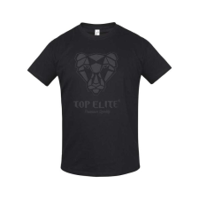 TOP ELITE PUFFY 3D logózott kereknyakú póló, fekete, M munkaruha