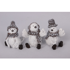 TOP HAUS Kerámia madár ülő 7cm fehér 2 féle karácsonyi dekoráció