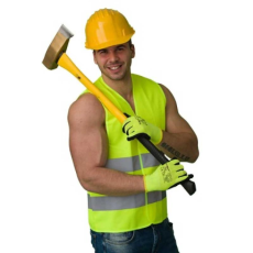 TOP Jólláthatósági mellény tépőzáras (120g/m2) TOP VEST FLUO-Y, fluo srága, 2XL-3XL