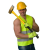 TOP Jólláthatósági mellény tépőzáras (120g/m2) TOP VEST FLUO-Y, fluo srága, 4XL-5XL
