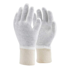 TOP Kesztyű kötött vékony pamut/poliészter duplaszálas TOP COPE2 THIN, fehér, 7 védőkesztyű